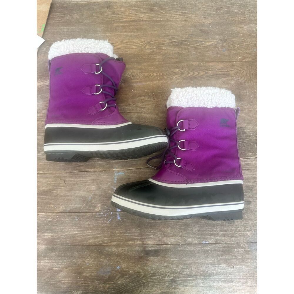 Sorel Women’s 6 Purple Insulated Yoot Pack Nylon Winter Water Resistant Boots